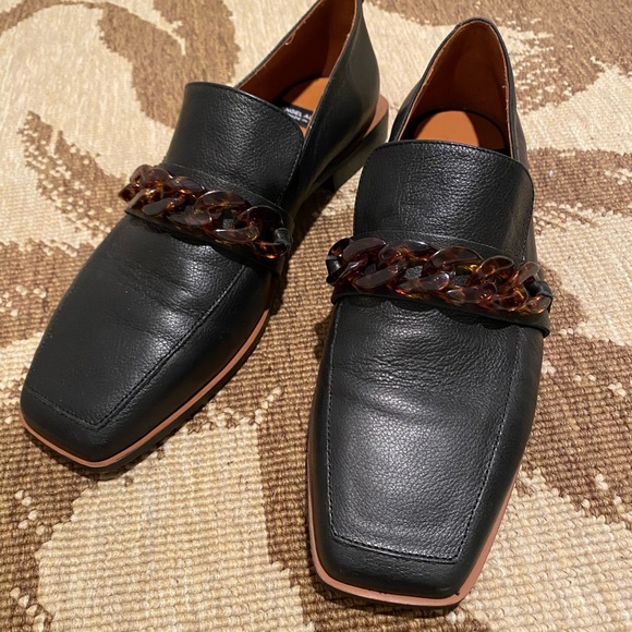 Angel Alarcon Flat Slip-On Tortoise Chain Link Loafers 40/9 - Picture 4 of 11